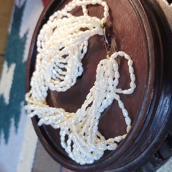 freshwater cultured pearls necklace and bracelet set with TECHNIBOND bail 18" 7" - Picture 4 of 4